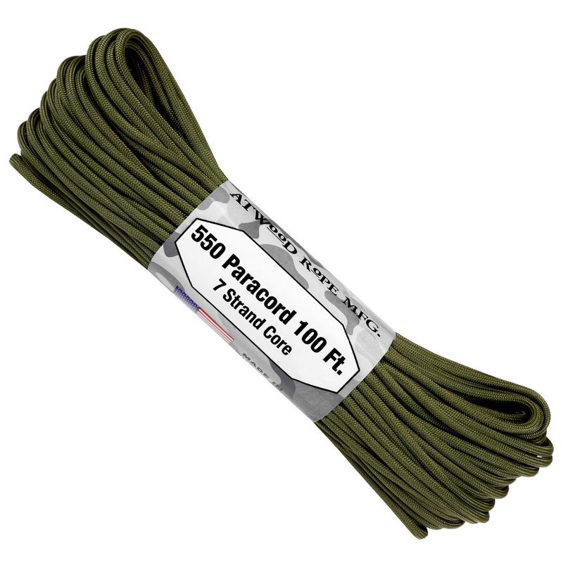 ATWOOD Accessories 550 Paracord 7 Strand core/30mt/250kg tensile strength  (olive) – Trail Hiker