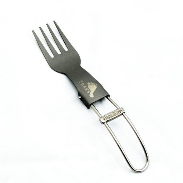 Titanium folding fork